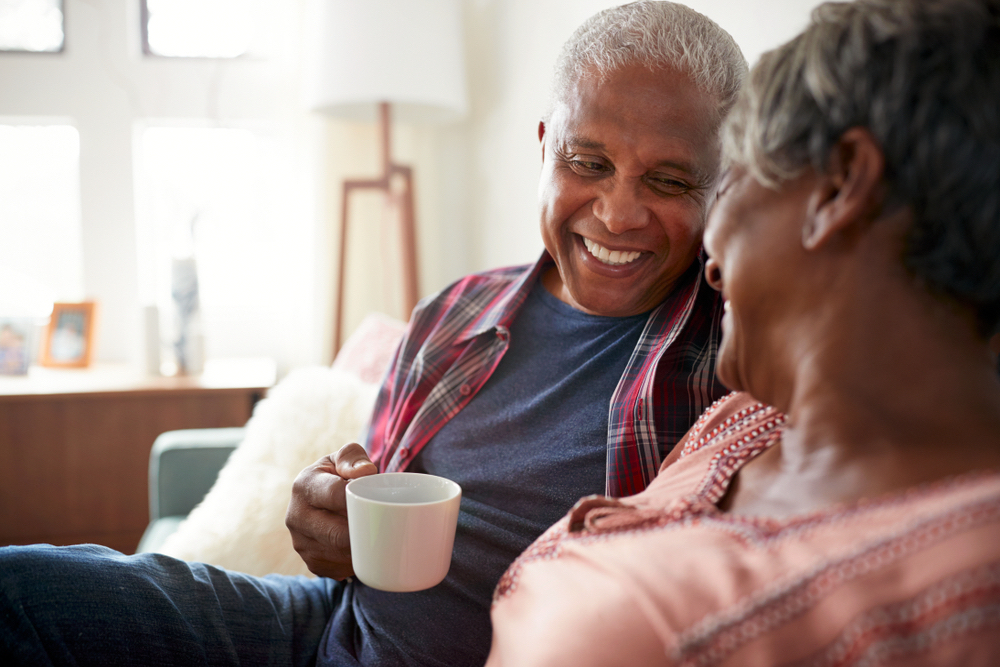 Senior couple at home